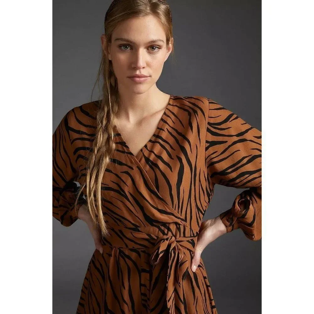 NWT FAITHFULL THE BRAND Sz M L LOTTIE  ROMPER ONE PIECE IN KENYA ANIMAL PRINT